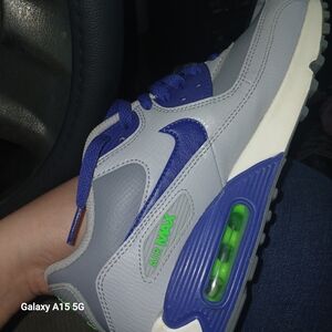 Nike Air Max Gray with Blue and Green Accents